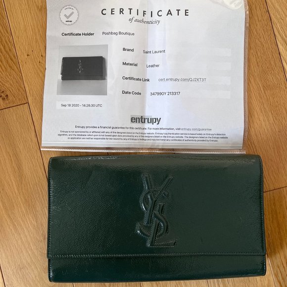 Authentic Saint Laurent Belle de Jour Large Patent Leather Clutch - Picture 1 of 4